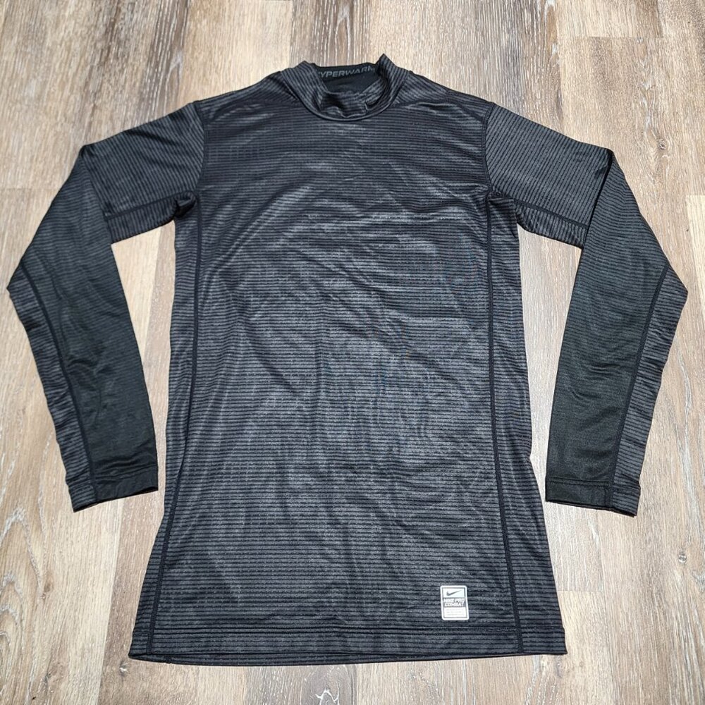 Nike Pro Combat Hyperwarm Black Compression Shirt Long Sleeve Men’s M
